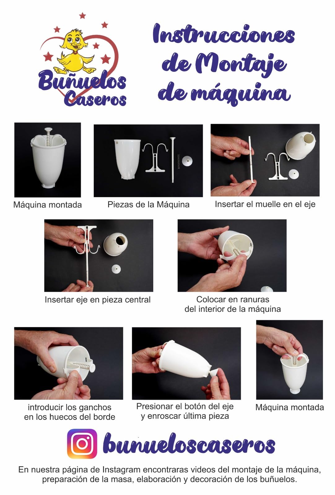 Pack BUÑUELOS CASEROS - Kit BUÑUELO Completo con Mezcla en Polvo para BUÑUELOS, Maquina DE BUÑUELOS y 3 CREMAS - Preparado DE REPOSTERIA Ideal para Todos