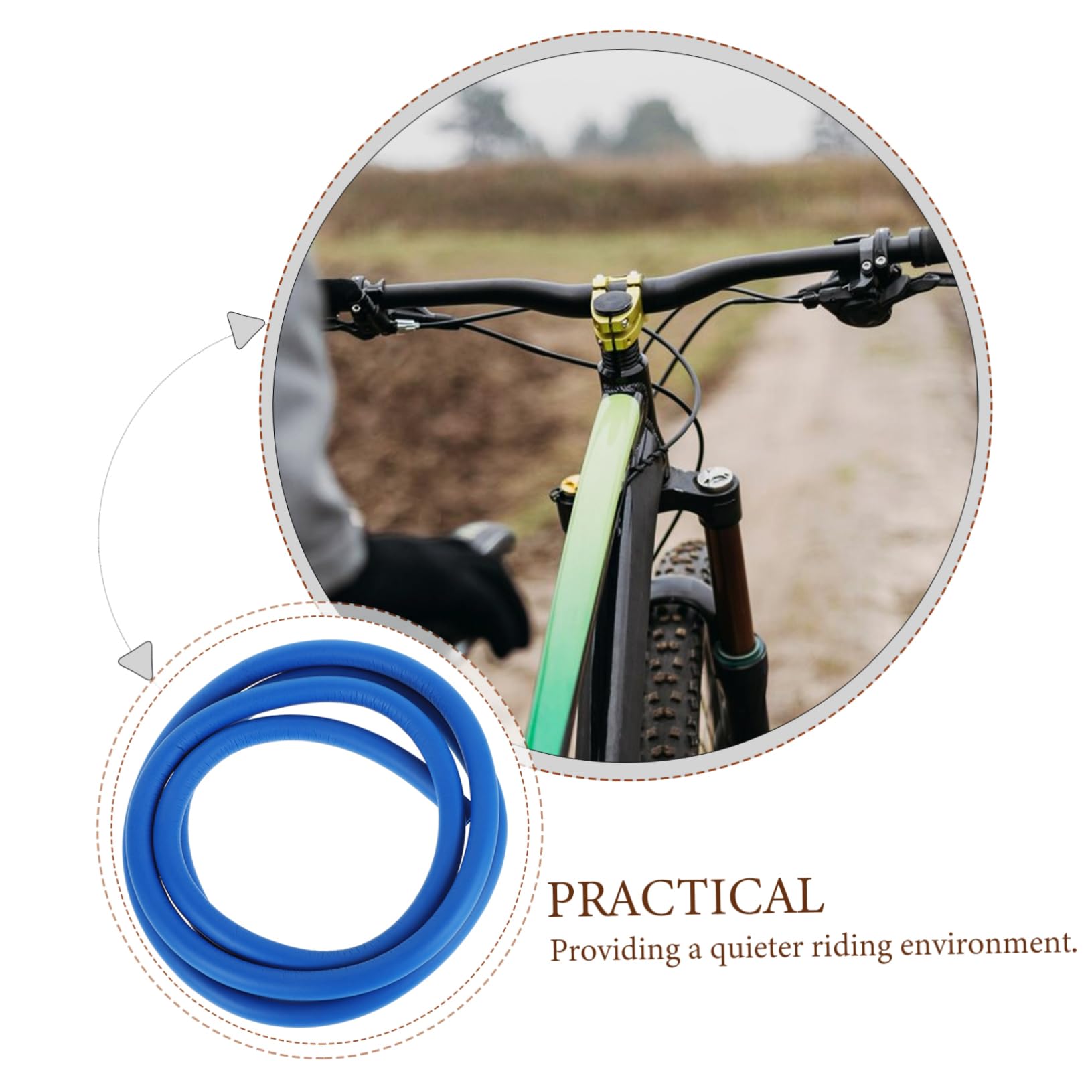 GRIRIW Bike Cable Housing Noise Line Tube for Mountain Bike Durable Tube Reduces Brake and Gear Noise Smooth Surface for Comfortable Riding Experience