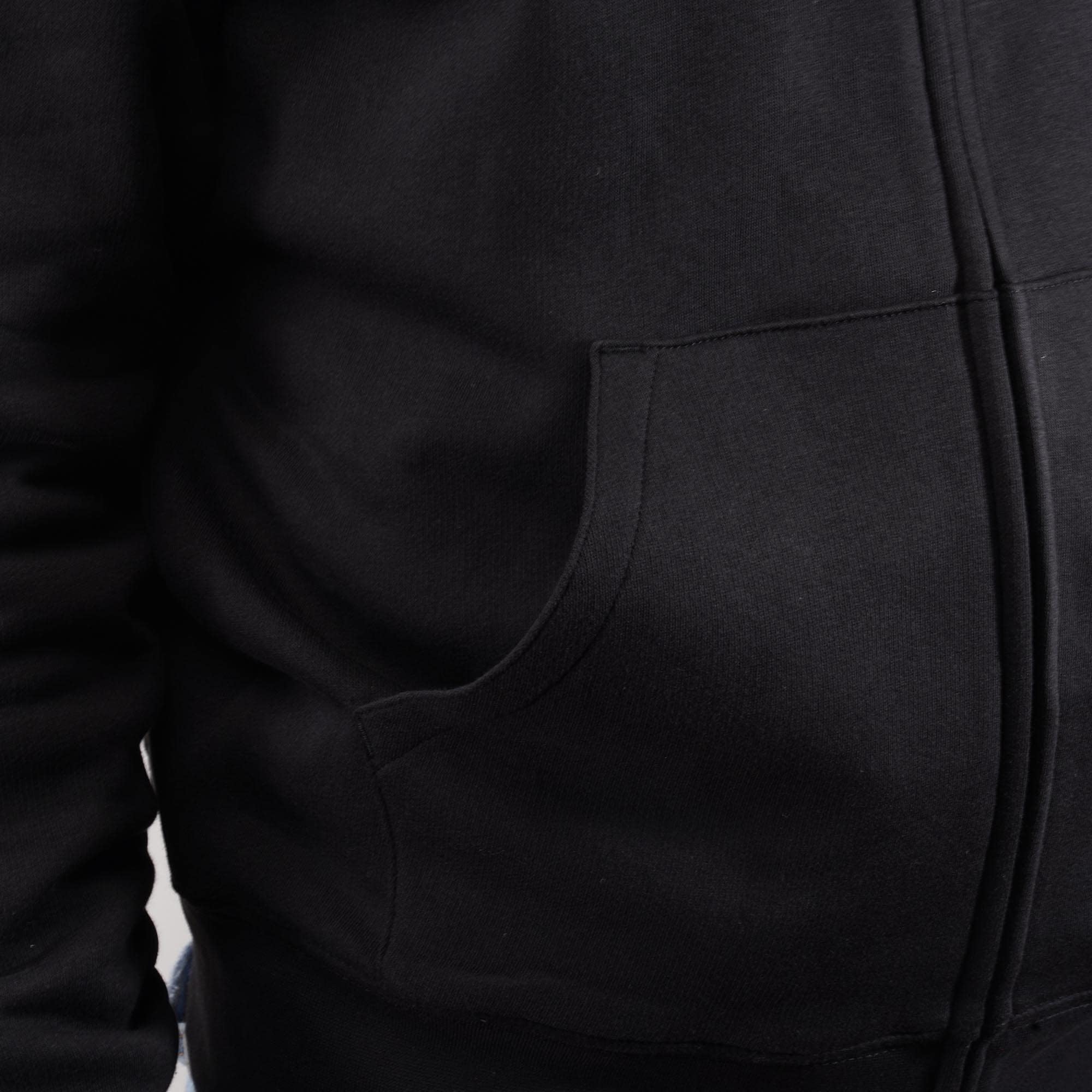 R-evenge Sudadera de algodón para hombre con capucha, cremallera y bolsillos de canguro