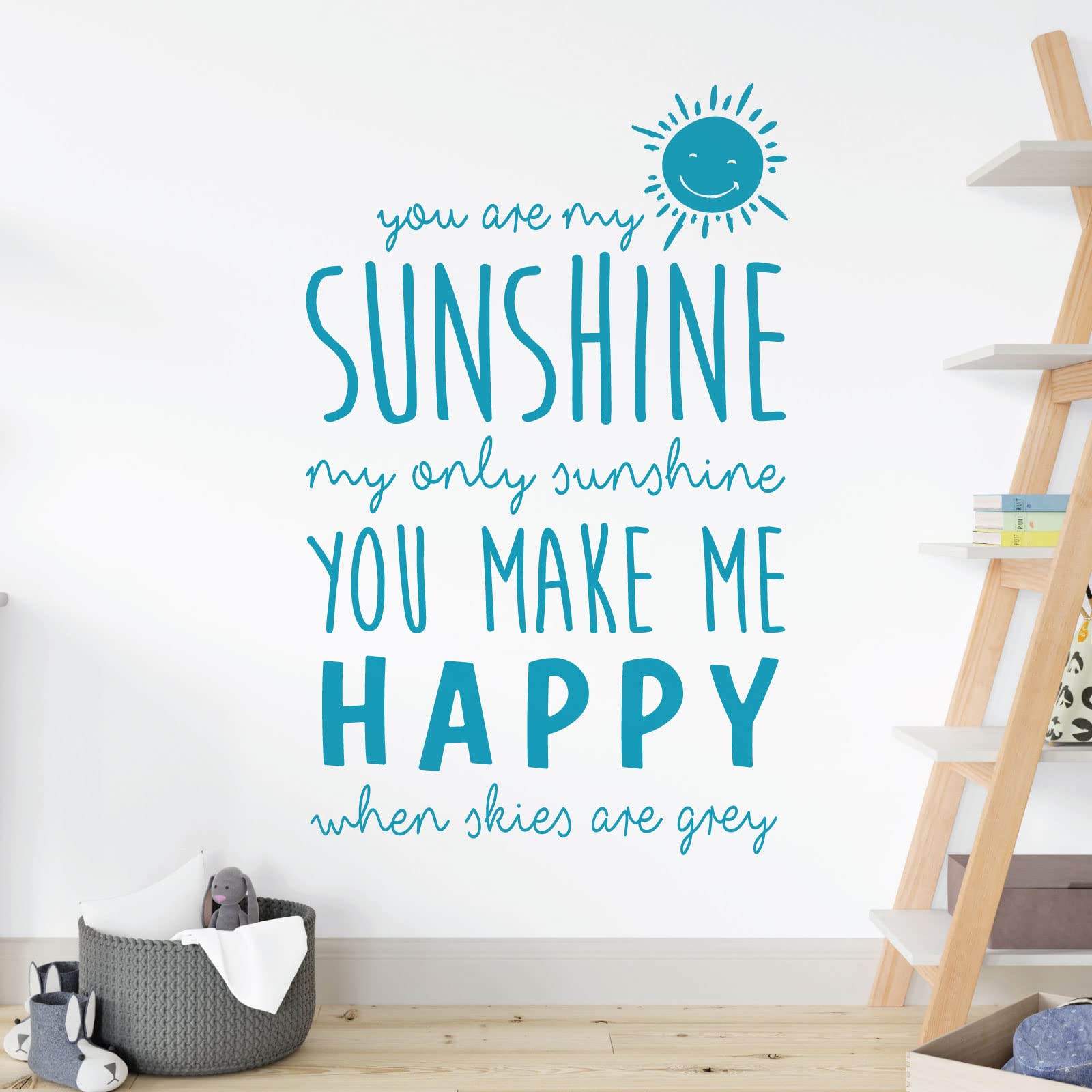 You are My Sunshine, My Only Sunshine - Nursery Decal Wall Sticker [Medium] [Sky]