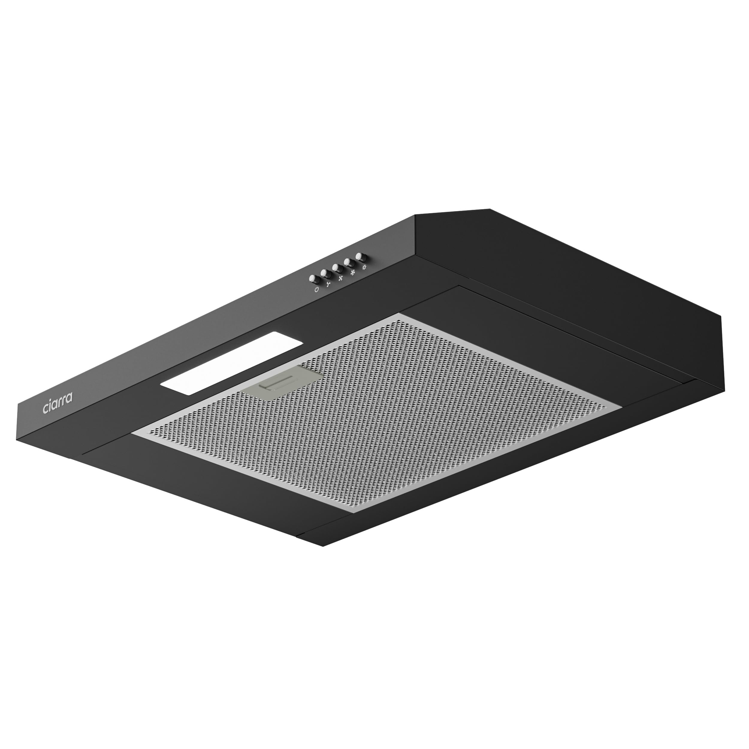 CIARRA CAB6903B Campana Extractora 60 cm Extractor Cocina 220m³/h 75W 3 Velocidades Cocina extractora integrada with Filtros de Aluminio