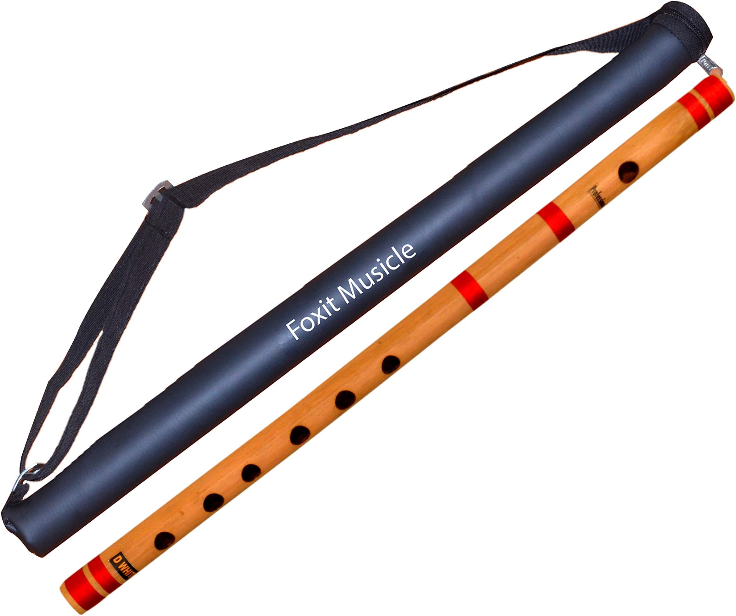 Foxit Flutes D Natural Bansuri Size 17 inches Free Carry Bag