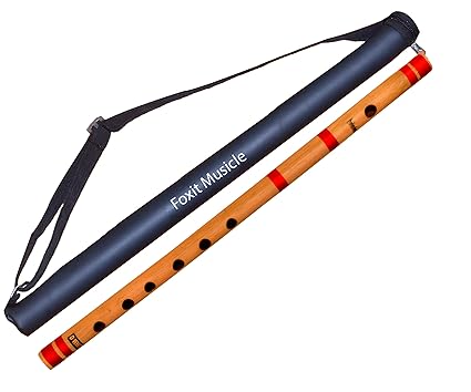 Foxit Flutes D Natural Bansuri Size 17 inches Free Carry Bag