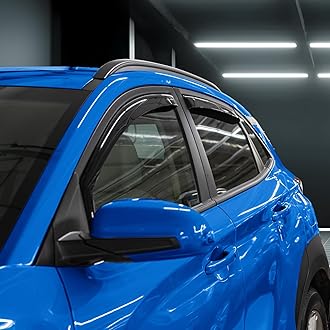 Goodyear Shatterproof in-Channel Window Deflectors for Hyundai Kona 2018-2023, Rain Guards, Window Visors for Cars, Vent Deflector, Car Accessories, 4 pcs - GY008096