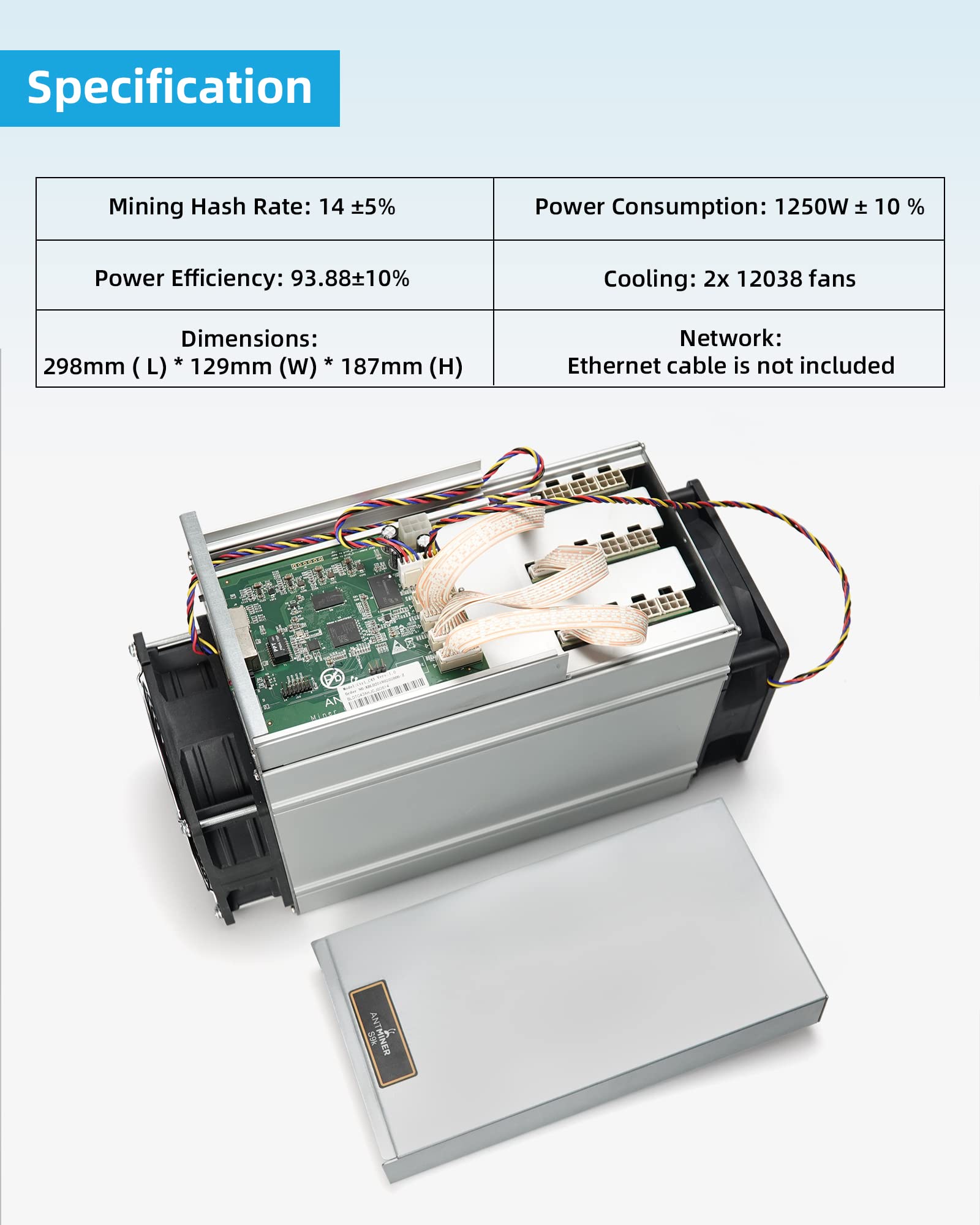 Amazon.com: S9K 14T Bitcoin Miner, 1190W ASIC BTC Miner, Professional Bitcoin  Mining Machine Save More Energy : Everything Else