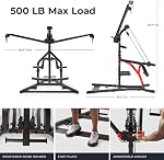 Sunny Health & Fitness Multifunctional Strength Training Home Gym – Complete Workout Equipment with Training Attachments, Optional Squat Stand, Power Rack Cage, Adjustable Incline Bench