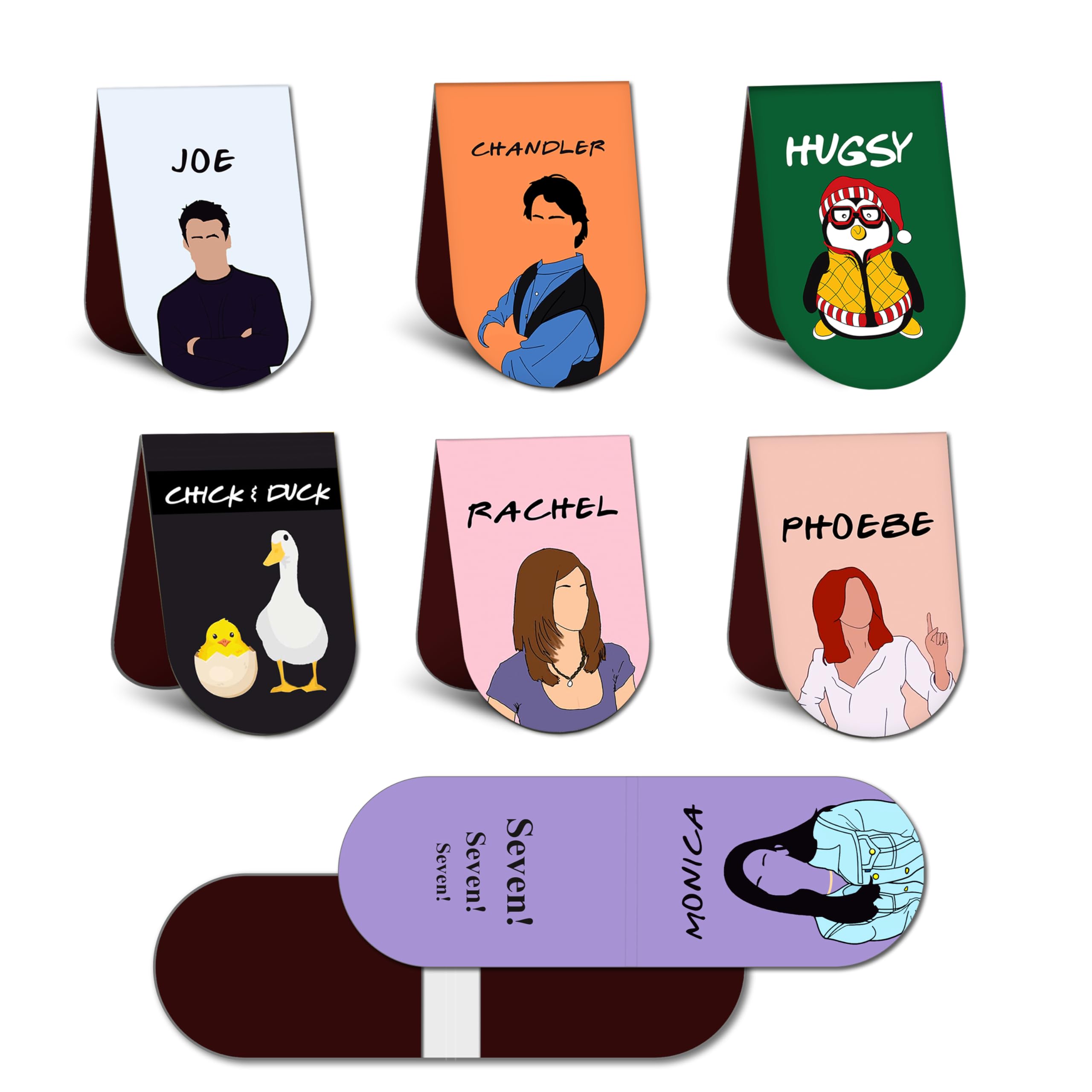 Goelite Aesthetic Magnetic Bookmarks for Novels and Books | Merchandise Accessories for Book and Novel Lovers | (Friends Series- 8 Pack) 4