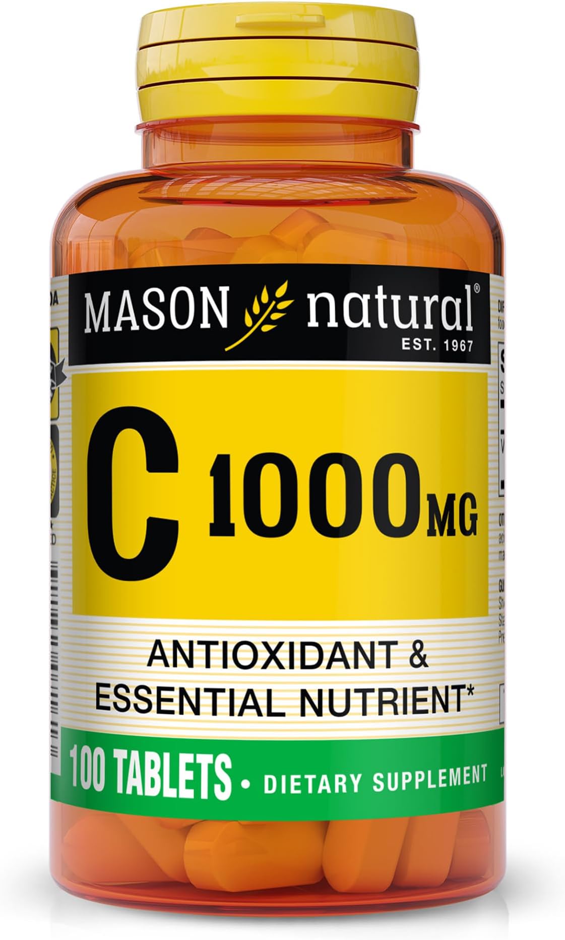 Natural Vitamin C (1000mg) - 100 Tablets