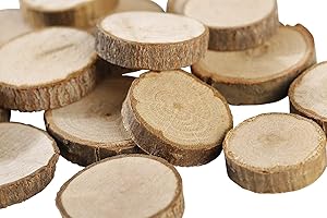 Gmark Natural Birch Rounds: Unfinished Round Discs for DIY Crafts