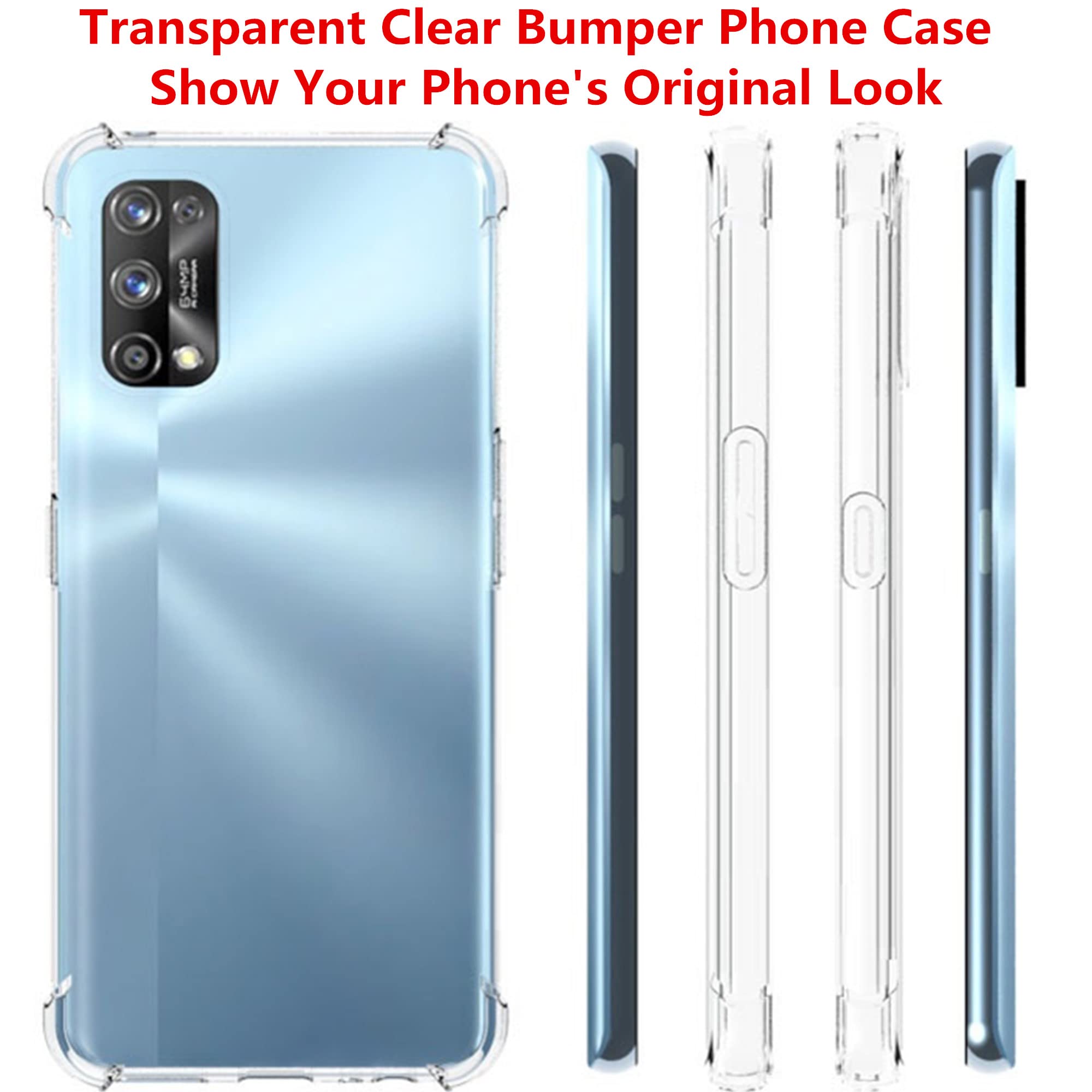 HUANGTAOLI Coque Compatible Avec Realme 7 4G, Slim Soft TPU