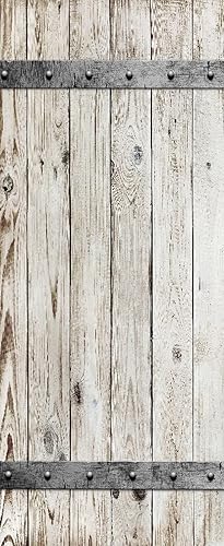 Miniatura 5 de Adhesivos 3D para puertas interiores, madera con textura de metal, vinilo extraíble, autoadhesivo, póster de puerta, papel tapiz mural para