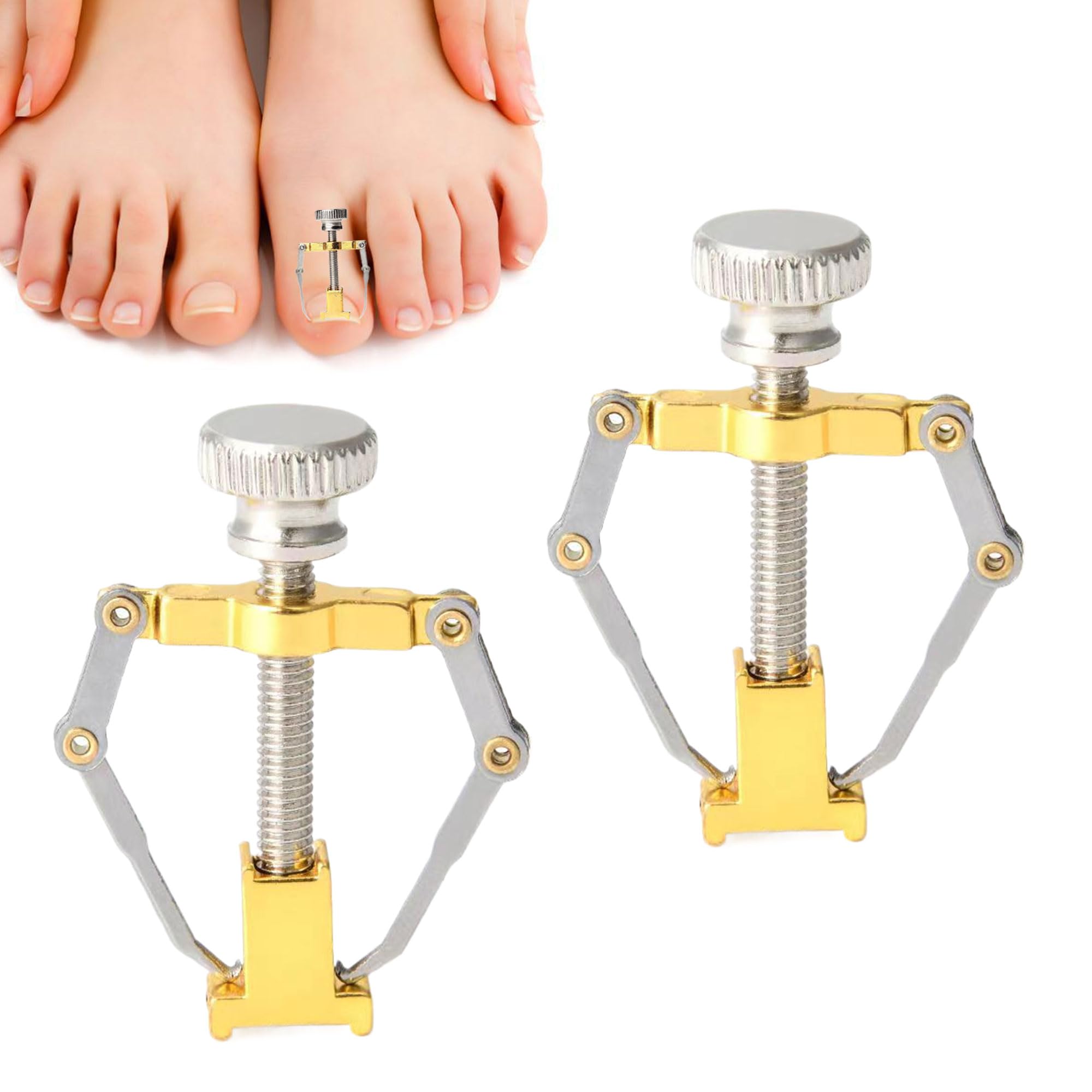 2 PCS Stainless Steel Toenail Lifter - Corrector Clamp for Effective Ingrown Toenail Treatment