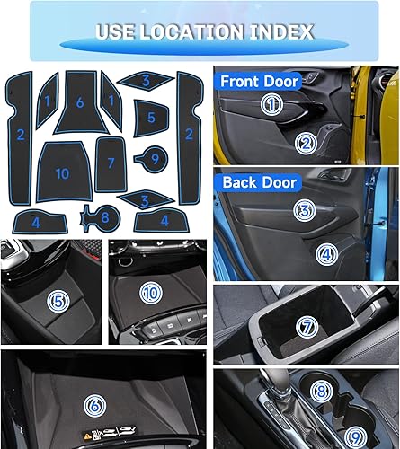 Miniatura 4 de SXCY Almohadilla de ranura para puerta de Chevy Trax 2024 para Chevy Trax 2024, alfombrilla antideslizante para ranura de puerta Trax 2024,