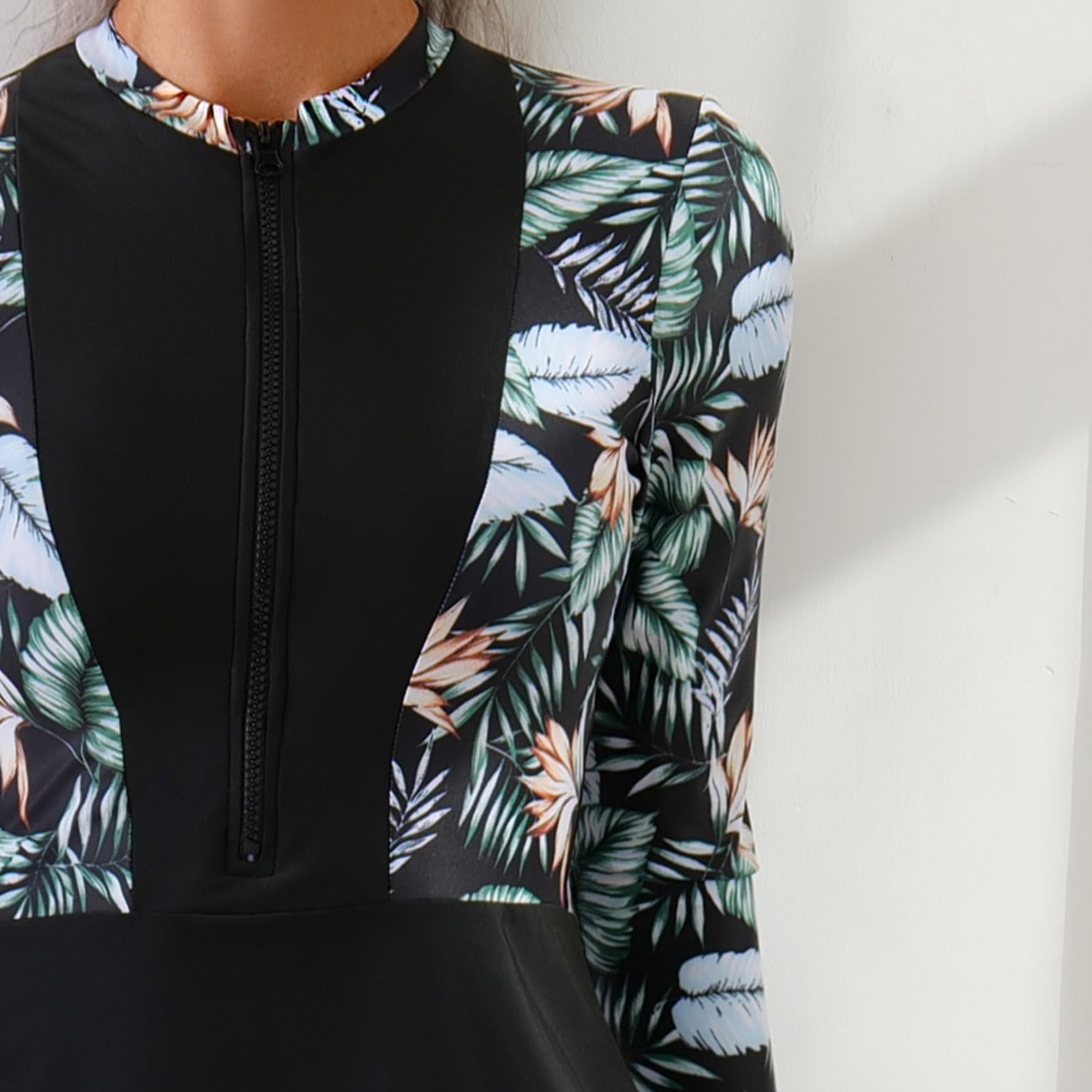 IDOPIP Muslim Badeanzug Damen: Langarm Burkini, Zweiteiler Bademode mit Lange Hose, Schwimmanzug mit UV-Schutz - Swimsuits für Schwimmen, Surfen, Beachvolleyball, Stand-Up-Paddling