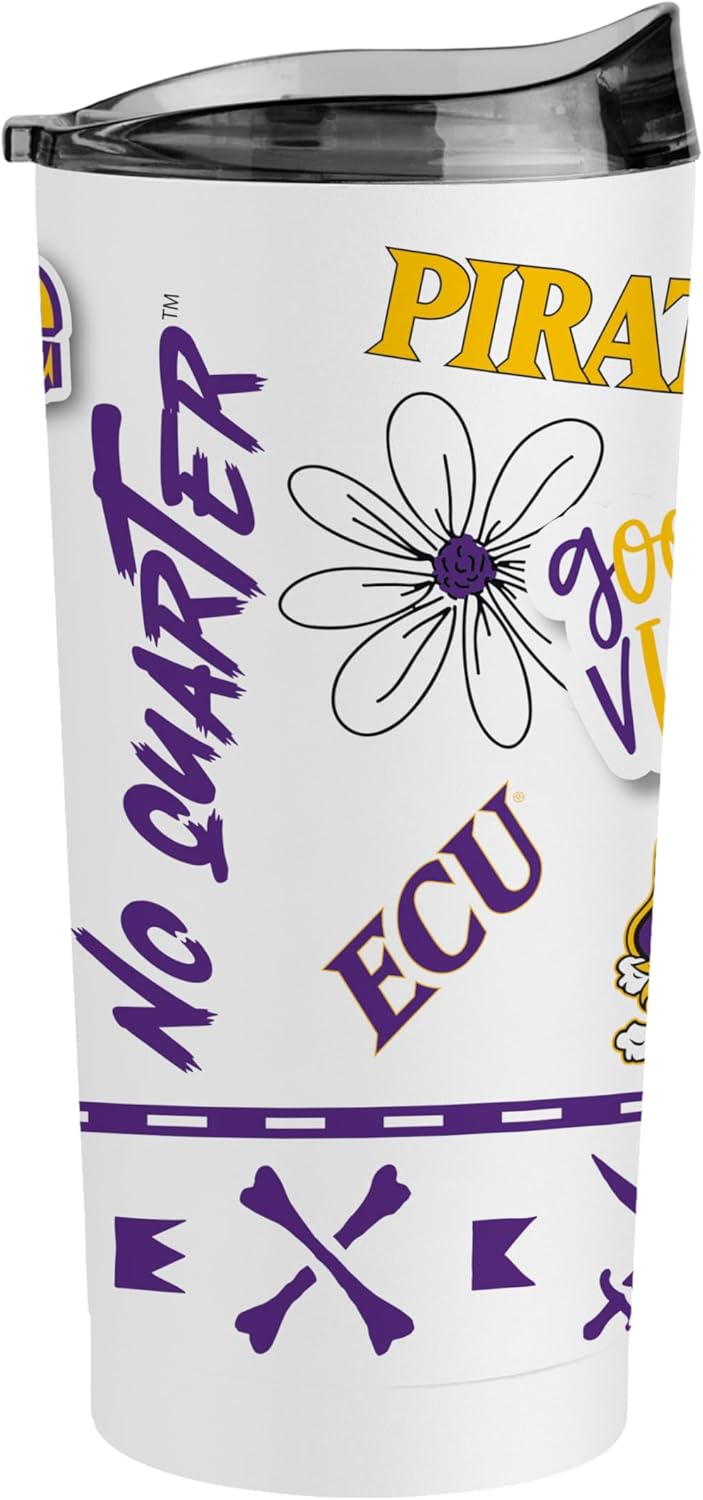 Logo Brands NCAA Native Icons 20 oz Stainless Steel Tumbler – Double Wall Vacuum Insulated