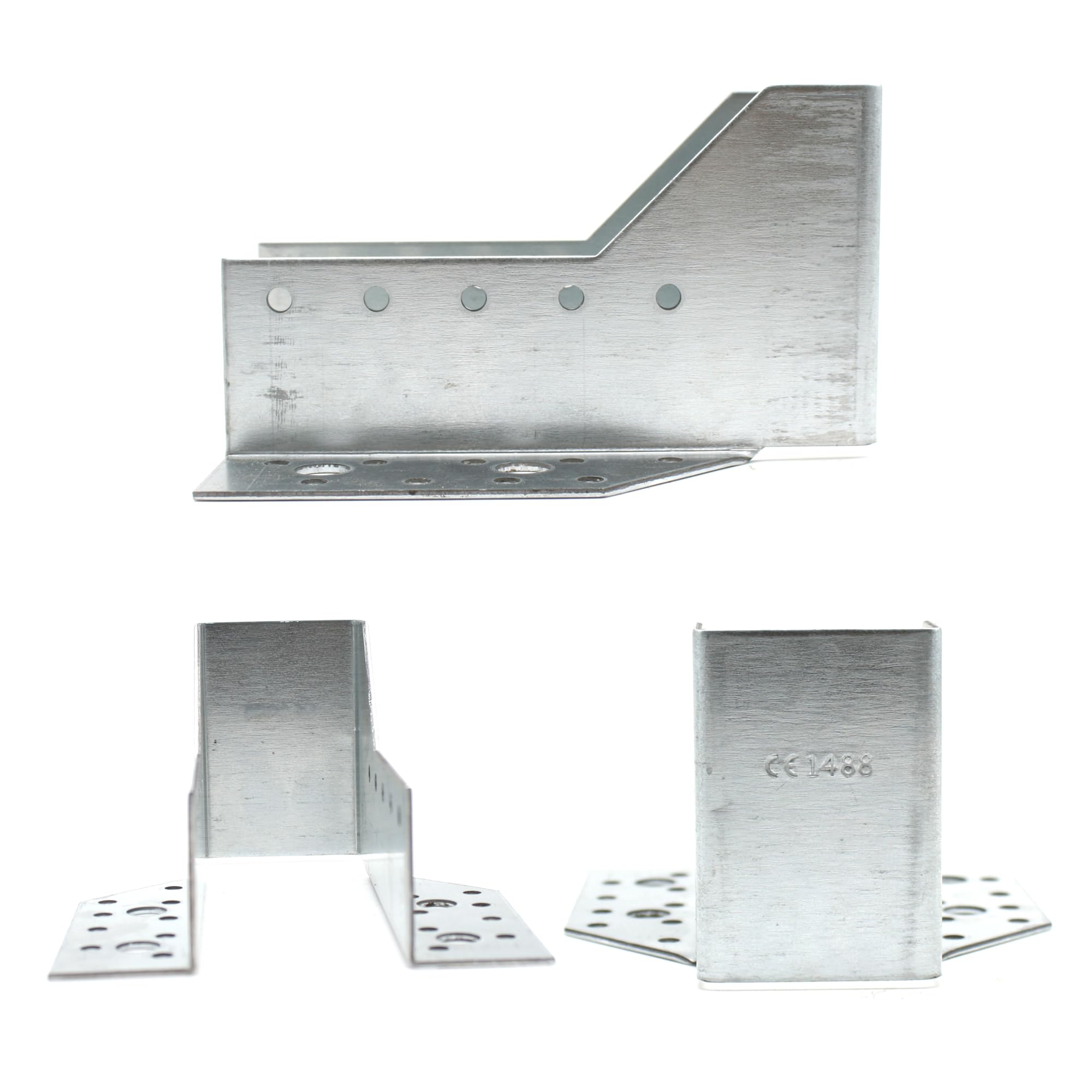 DOJA Barcelona | Equerre Metal Petite | 4 Equerre Fixation Forme L | 75 X 75 Mm | Acier Galvanisé | Support Etagere Pour Equerre Etagere Murale, Deco Murale, Équerre Étagère, Etagere Industrielle