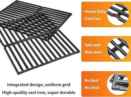 Miniatura 4 de Hisencn Rejillas de cocción de 15 pulgadas para Weber Spirit 200 Series - ES 200 y 210 con panel de control lateral, Genesis Silver A, Spirit 500,