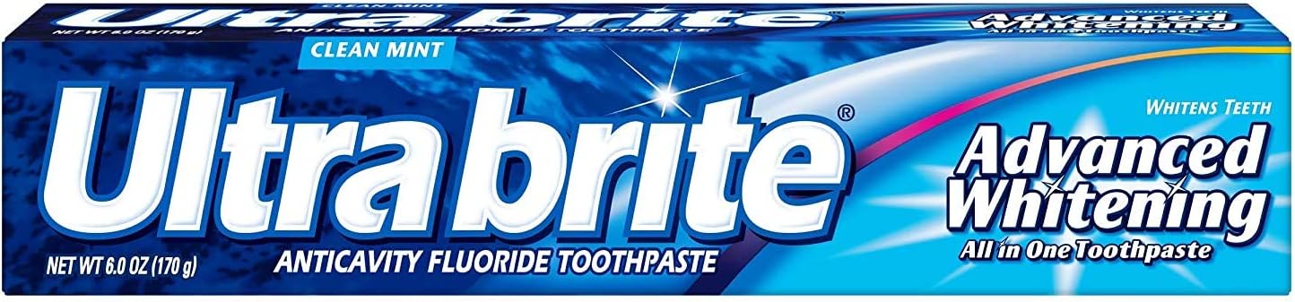 ColgateUltra Brite Advanced Whitening Toothpaste, Clean Mint - 6 ounce