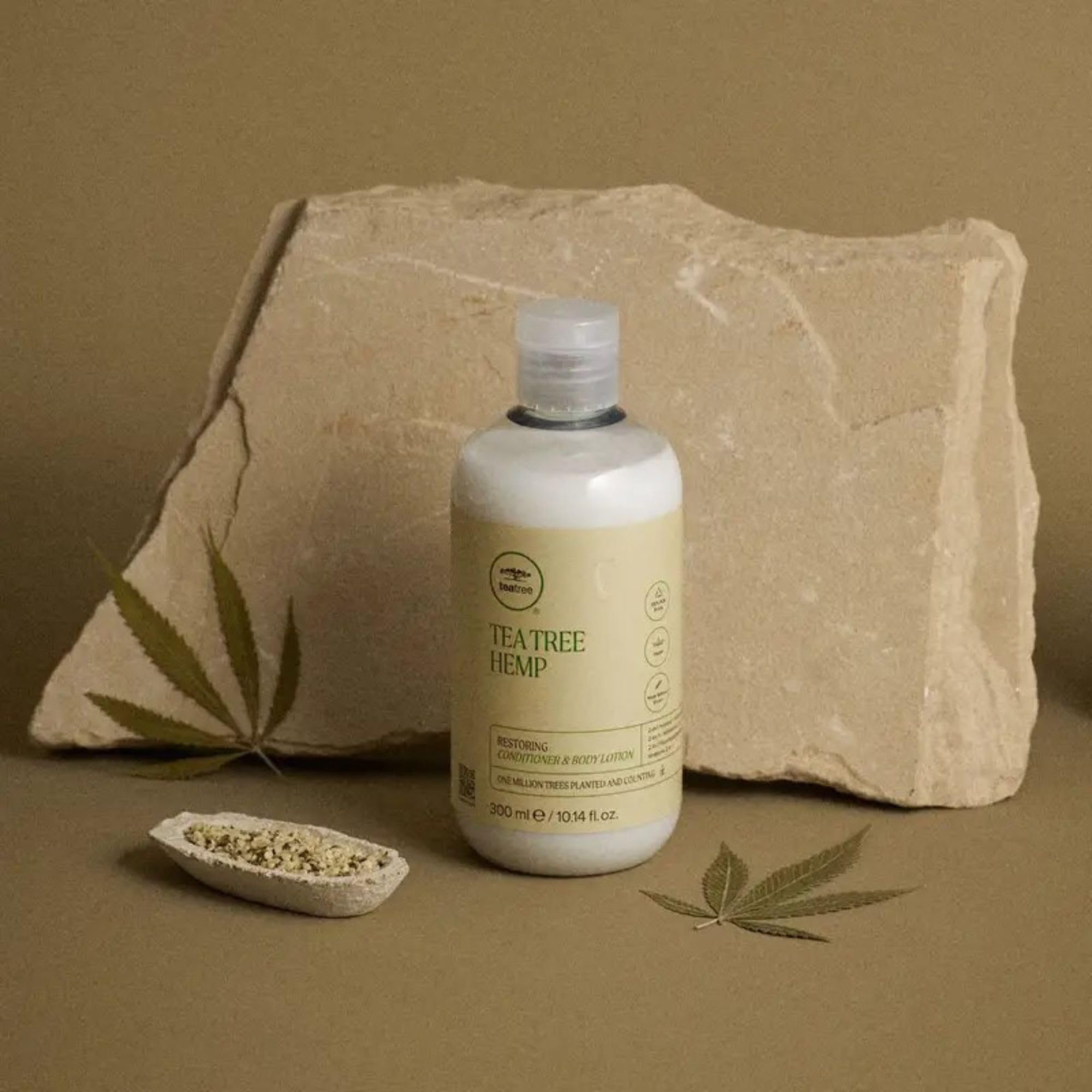 Tea Tree Hemp Restoring Conditioner & Body Lotion, 2-in-1 Hydration, For All Hair Types