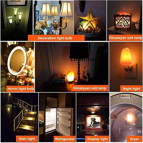 Miniatura 2 de Yi Lighting T22 T7 E12 - Bombillas LED de noche de 15 W, equivalente a 15 W, bombilla de sal del Himalaya 2700 K (2)