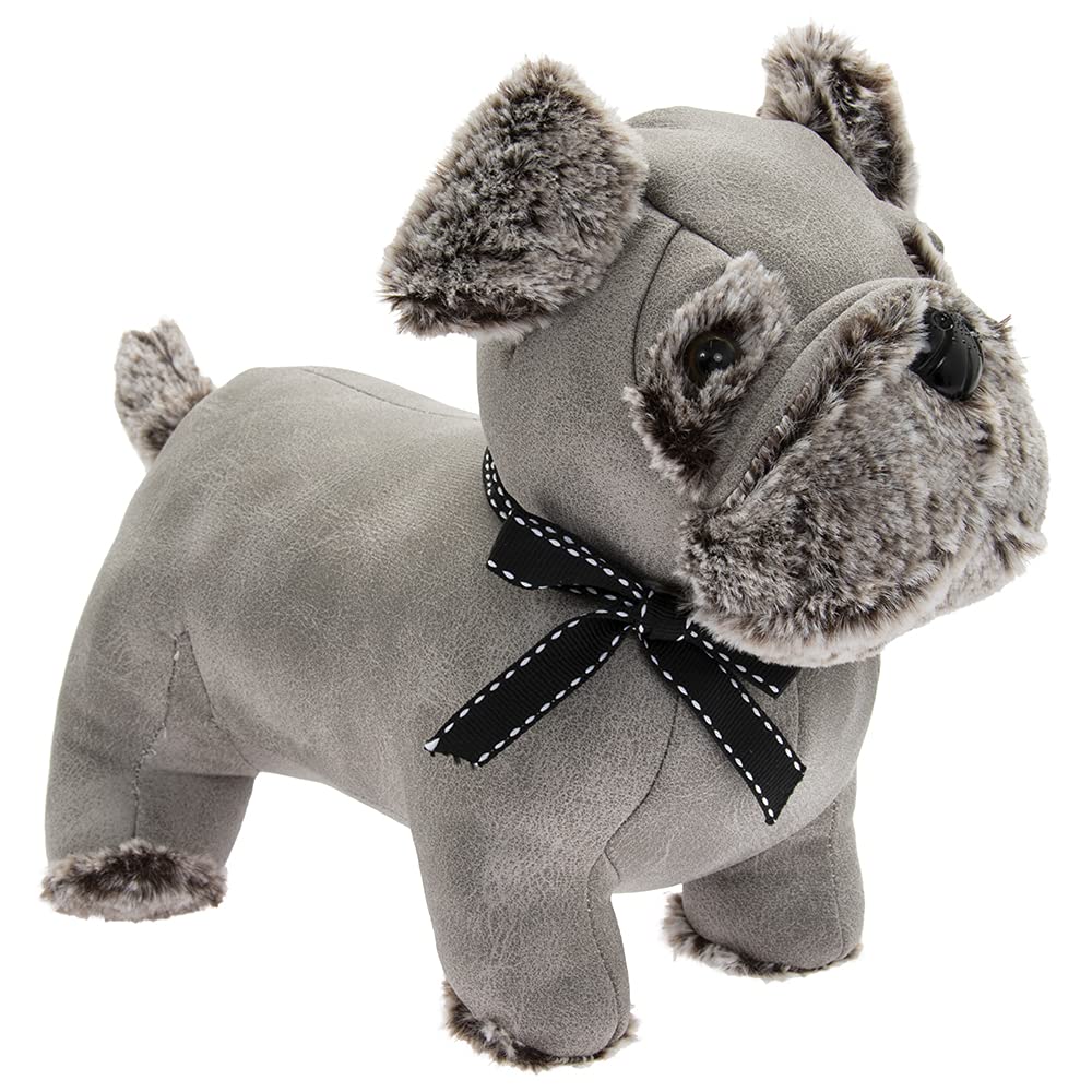 Tamersgifts Grey Pug Doorstop Assorted Doorstop Door Stop Stopper Filled Heavy Doorstop Faux Leather Novelty Wedge (Grey Pug Doorstop)