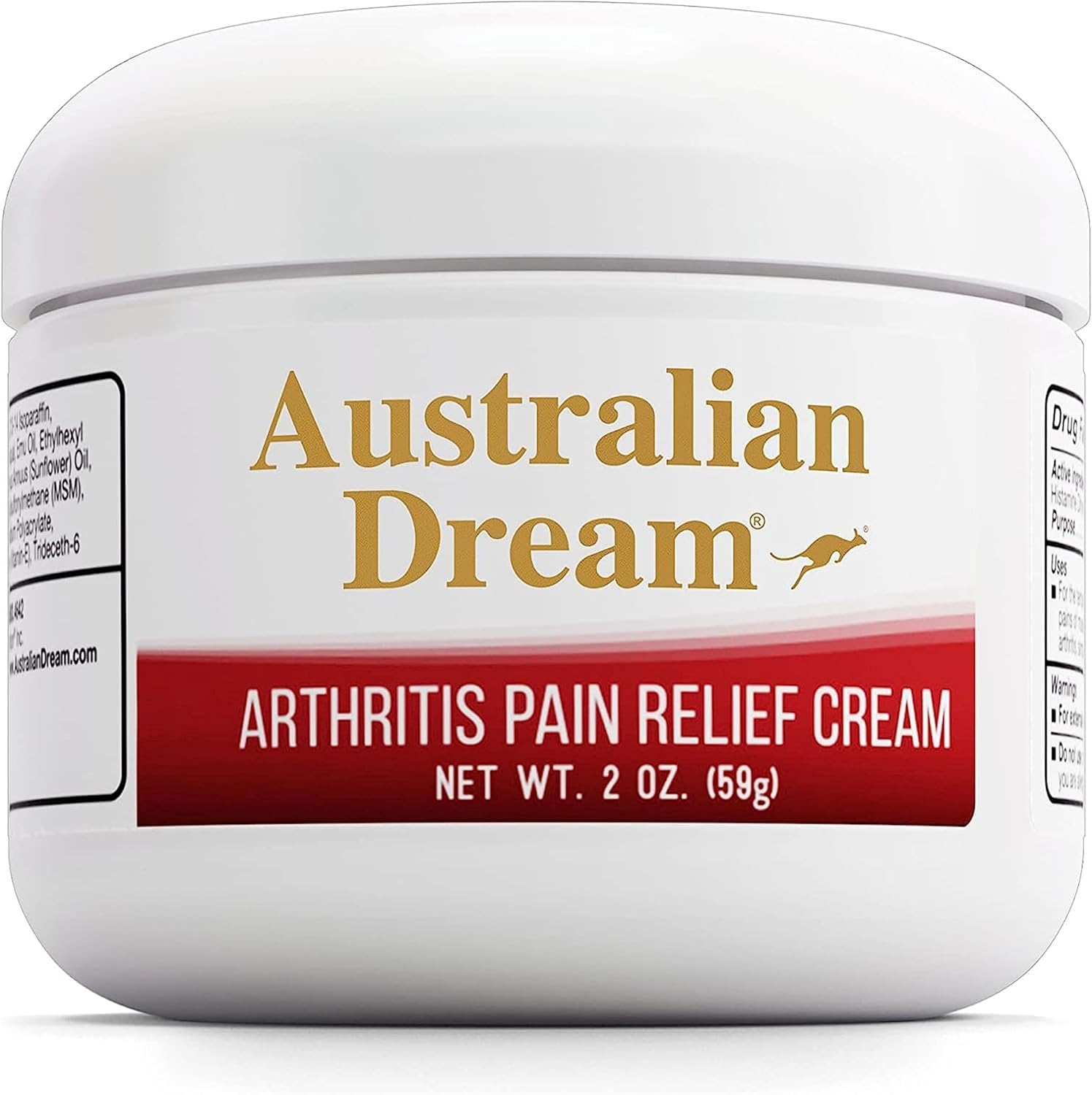 Australian Dream Arthritis Pain Relief Cream - Soothing & Non-Greasy - Powerful Topical Arthritis Pain Relief - Good for Muscle Aches or Joints - 4 oz Jar