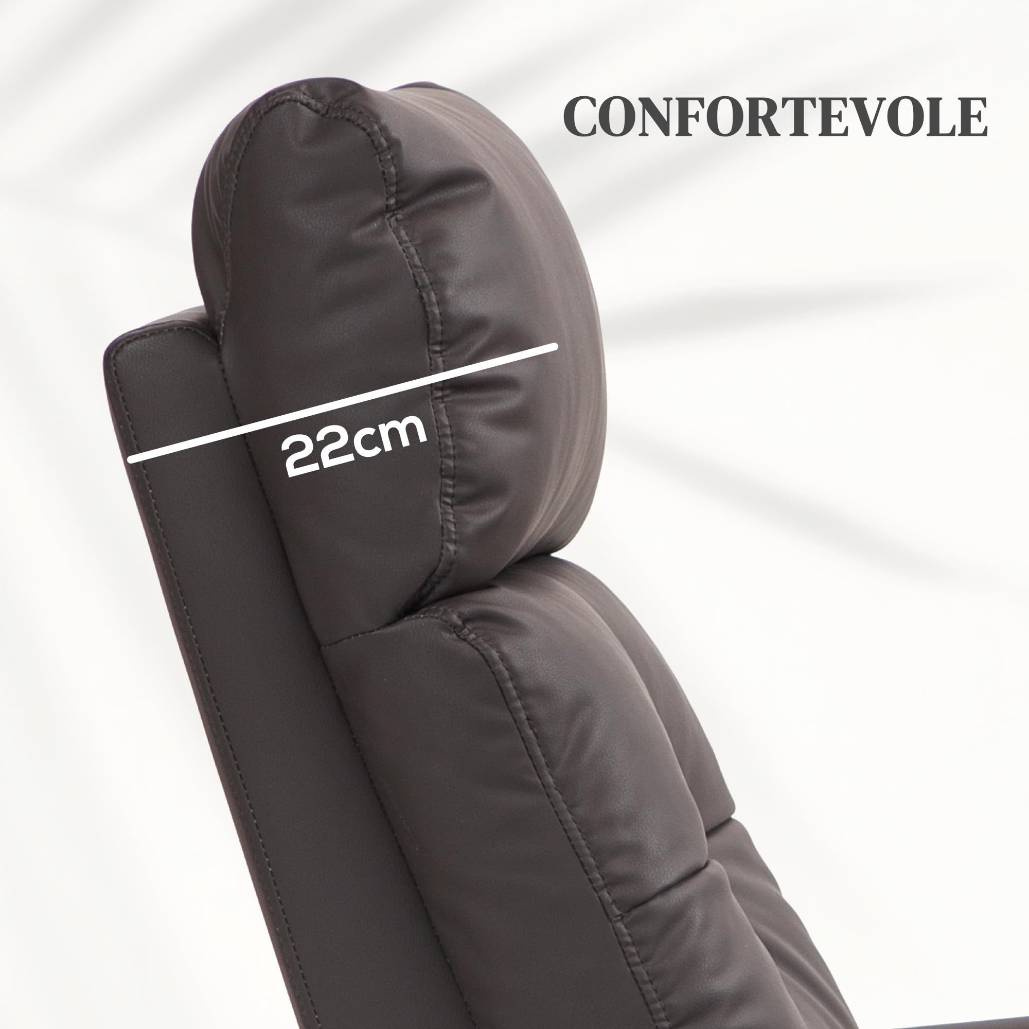 HOMCOM Poltrona Elettrica Alzapersona Reclinabile in Tessuto, Poltrona Relax Elettrica (Tessuto antigraffio (60% poliuretano, 40% poliestere), Marrone scuro, 67L x 89P x 102A cm)