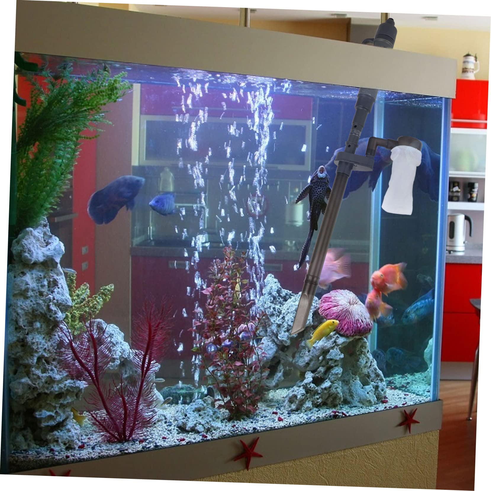 Didiseaon 1ensemble Aspirateur Électrique pour Aquarium Système Automatique De Changement Eau Et Nettoyage De Outil Pratique pour Poissons Et Bassins sans Batterie pour Aquariums De Toutes