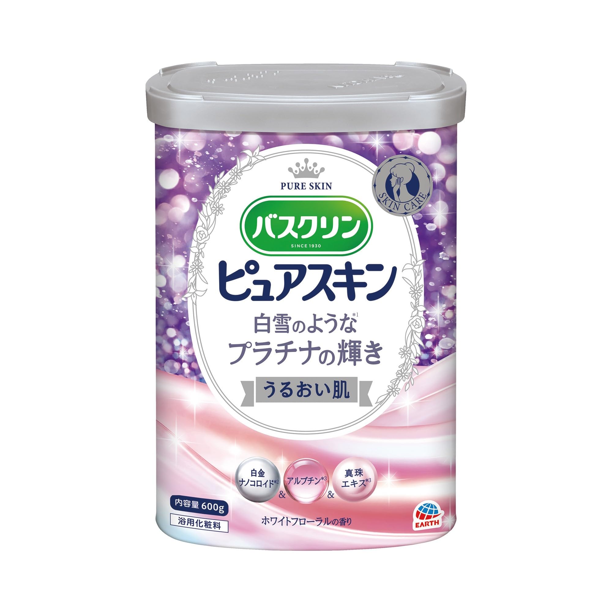バスクリン ピュアスキン入浴剤 プラチナの輝き スキンケアにごりタイプ