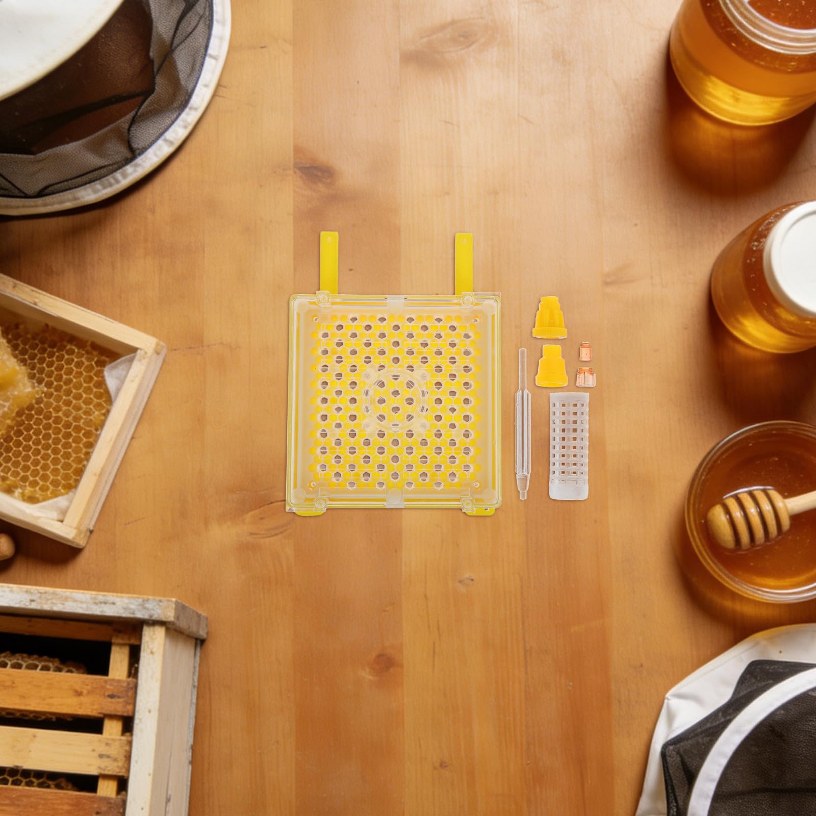 BESPORTBLE 1 Set di Attrezzature per L'allevamento Delle Regine: Kit per Arnia, Attrezzature per La Cura Delle Api, Strumento di Allevamento, Clip per Innesto, Forniture per L'allevamento Regine per