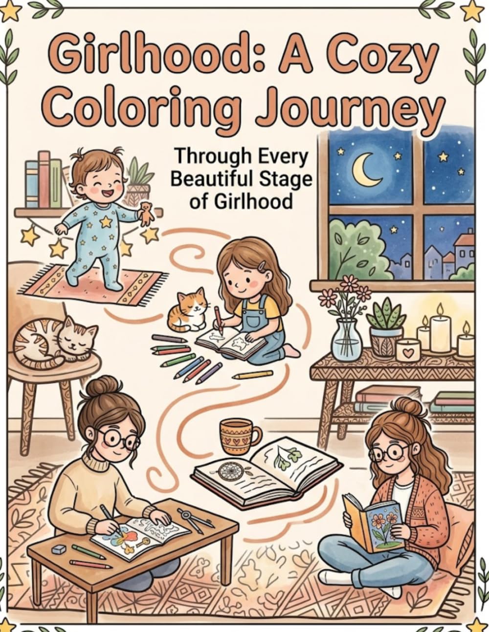Girlhood: A Cozy Coloring Journey Through Every Beautiful Stage of Girlhood