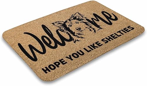 Miniatura 4 de Allijune Sheltie Gift - Tapete de puerta de perro pastor de Shetland con la esperanza de que te guste Sheltie, inauguración de la casa, regalo de
