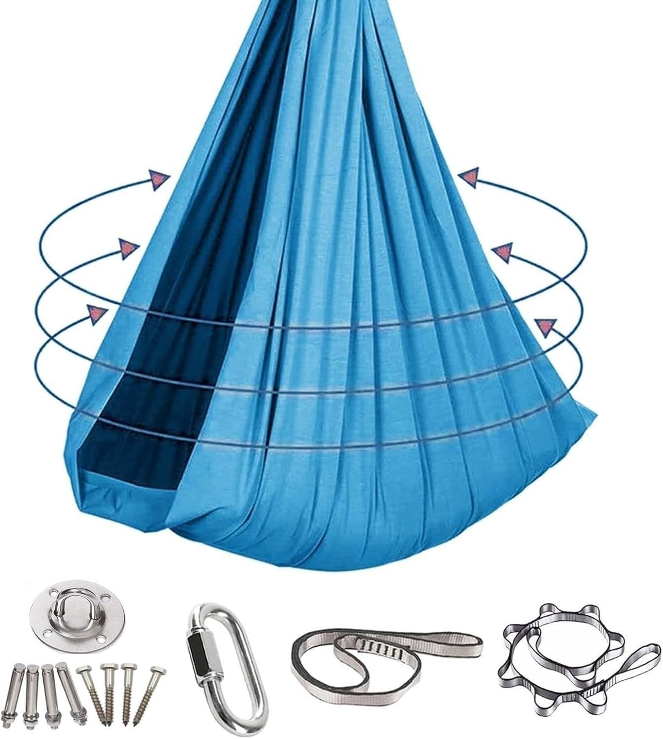 Kiddie Corner Swing Cloud, Safe and fun, suitable for indoor and outdoor use as well as camping trips, and comes with a full set of accessories. (Sky Blue) — image 1