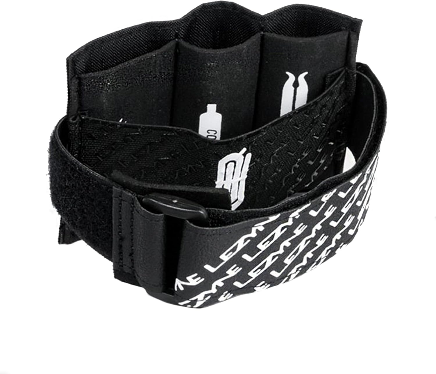 LEZYNE Send-It Caddy Strap Only - Bike Frame Organizer Strap for Tube CO2 Multi Tool Tire Levers, Compact Cycling Storage Mount for Seatpost or Frame