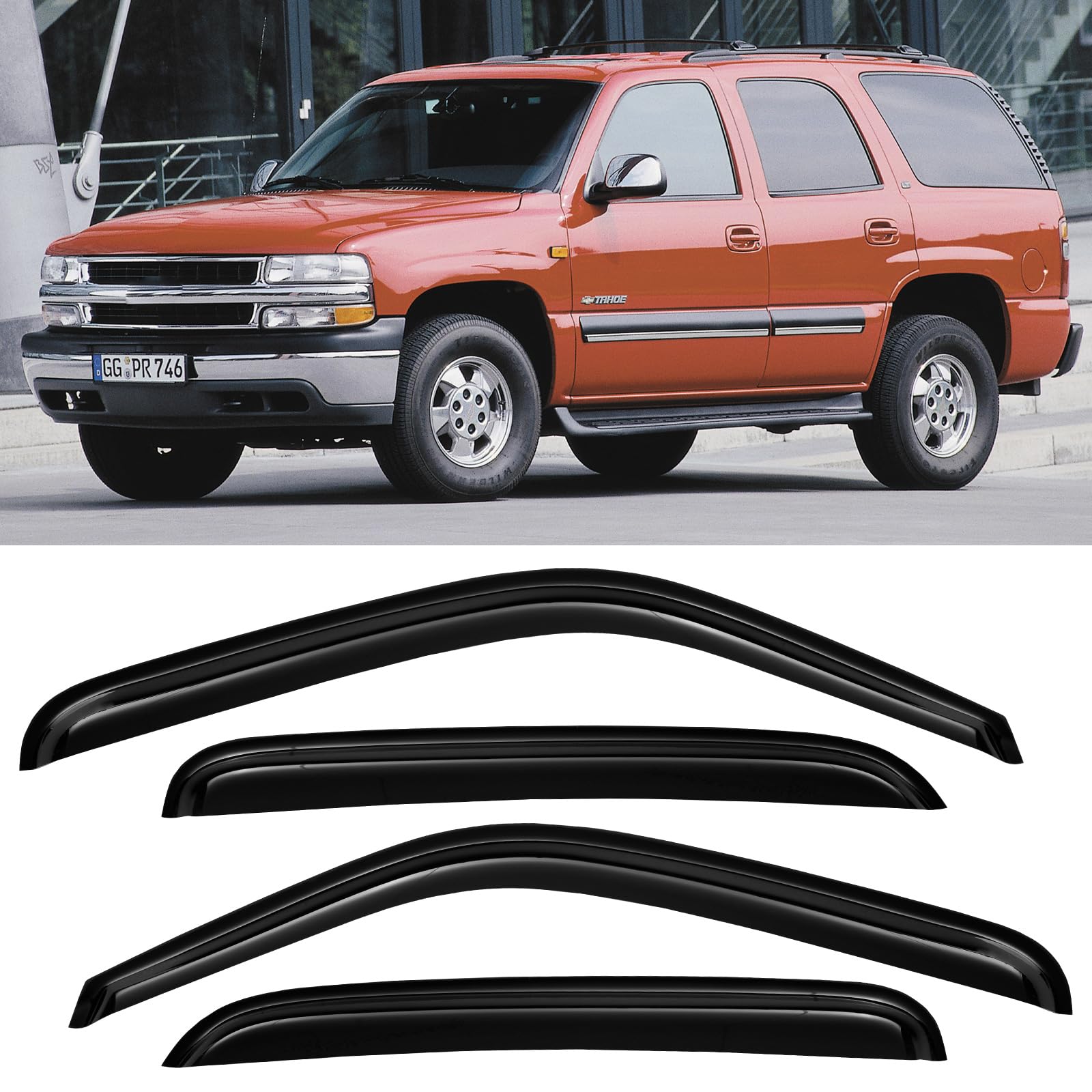 TOYOTA WV2M-TAC0104 Mount Window Visor Rain Guard Outside