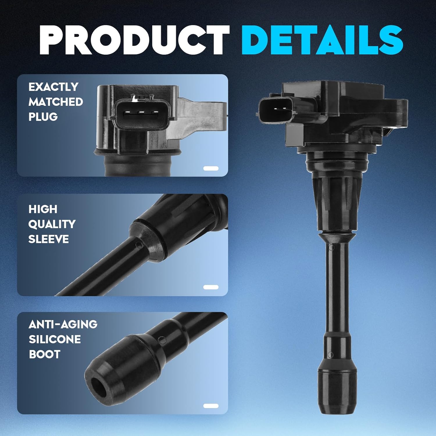Ignition Coils Pack & Iridium Spark Plugs UF650 for Infiniti QX56 QX80 2011 2012 2013 2014 2015 2016 2017 5.6L V8 UF677 C1836 C1835 1406-8 Set