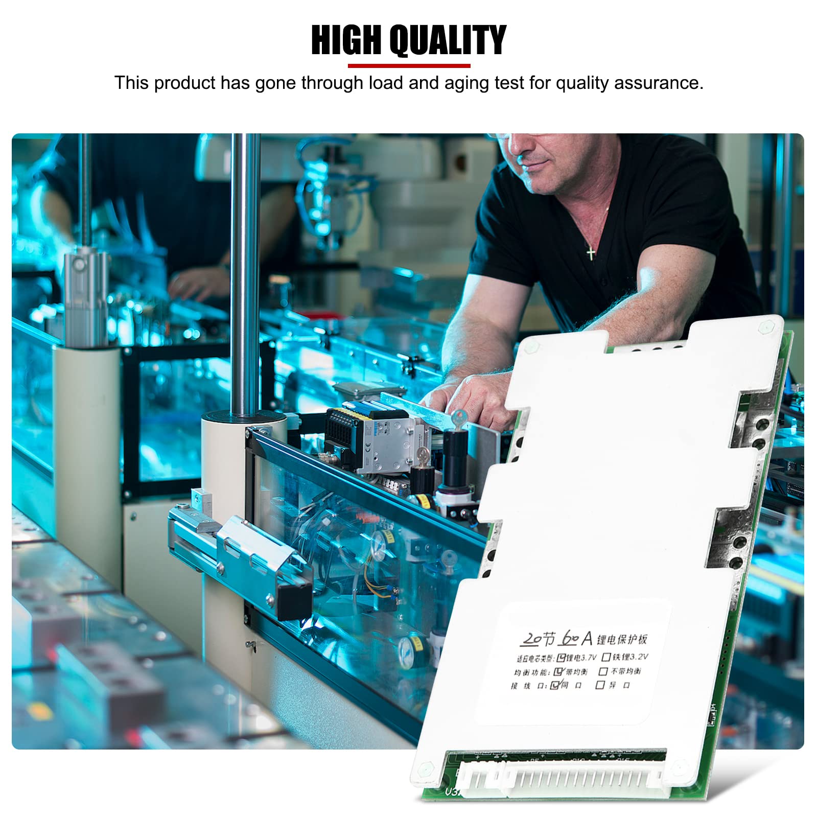 Ultima 72 v BMS Batteria al Litio Caricabatteria Board, 20 S 3.2 V 60 A Batteria al Litio Scheda di Protezione BMS PCB con Equilibrio Protezione di Ricarica Dual Funzioni