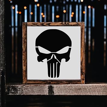 Punisher Skull Stencil - Skull Stencil, Army Stickers, Gun Stencils, Skull Stencils, The Punisher