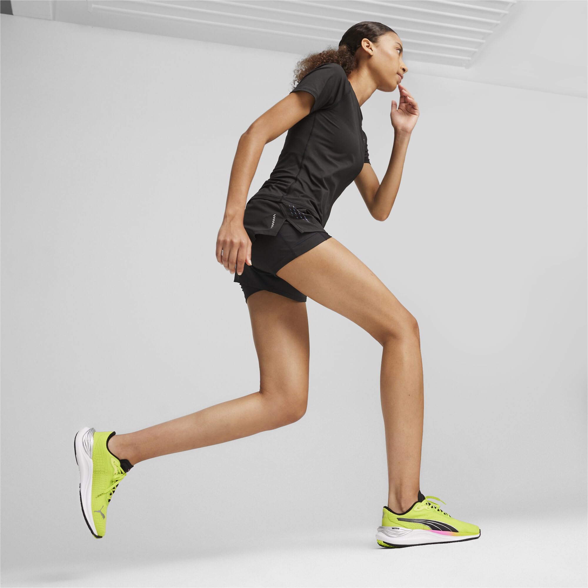 PUMA Electrify Nitro 3 WNS damskie buty do biegania szosowego, Lime Pow PUMA Black Poison Pink, 40 EU