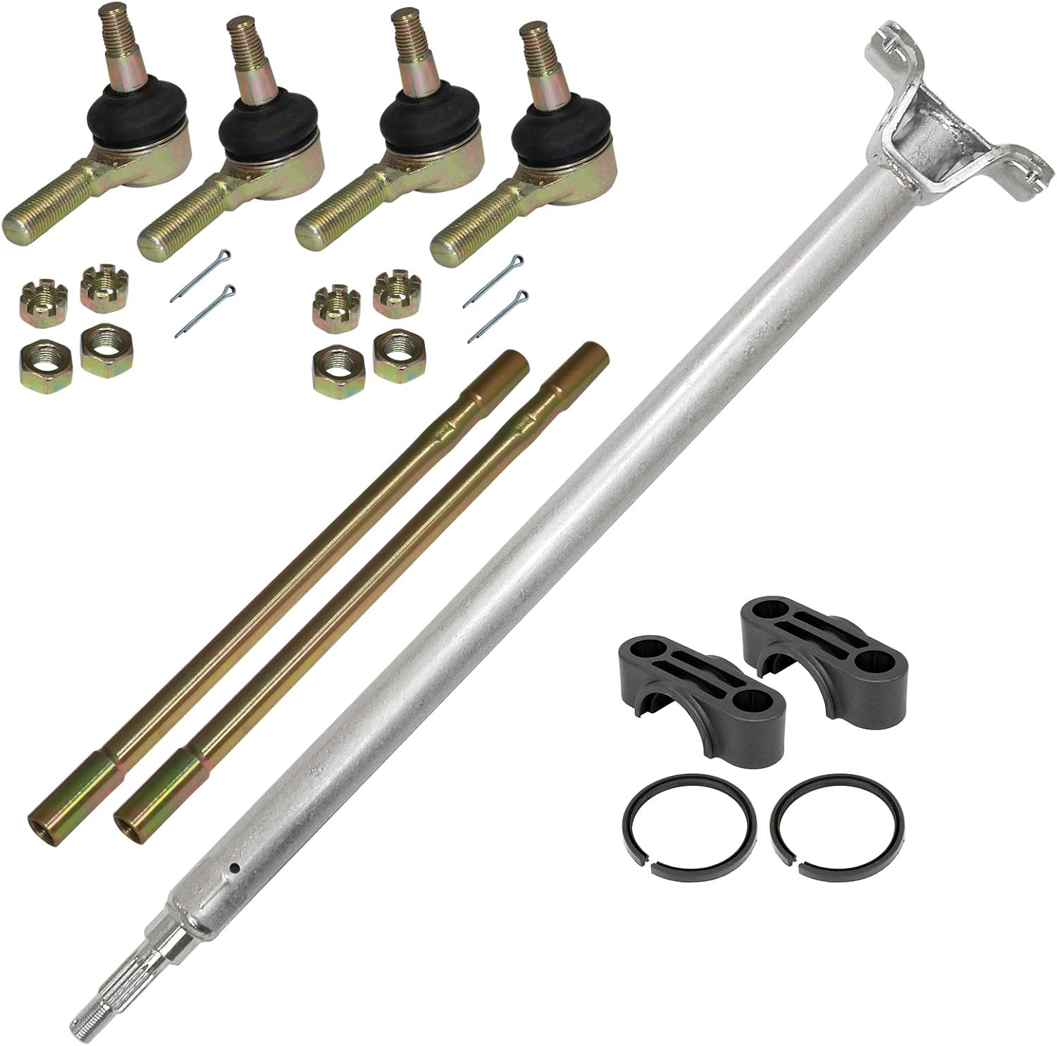 Caltric Steering Stem Shaft with Tie Rod End Kit Compatible with Yamaha Raptor 700 700R Yfm700R 2006-2012