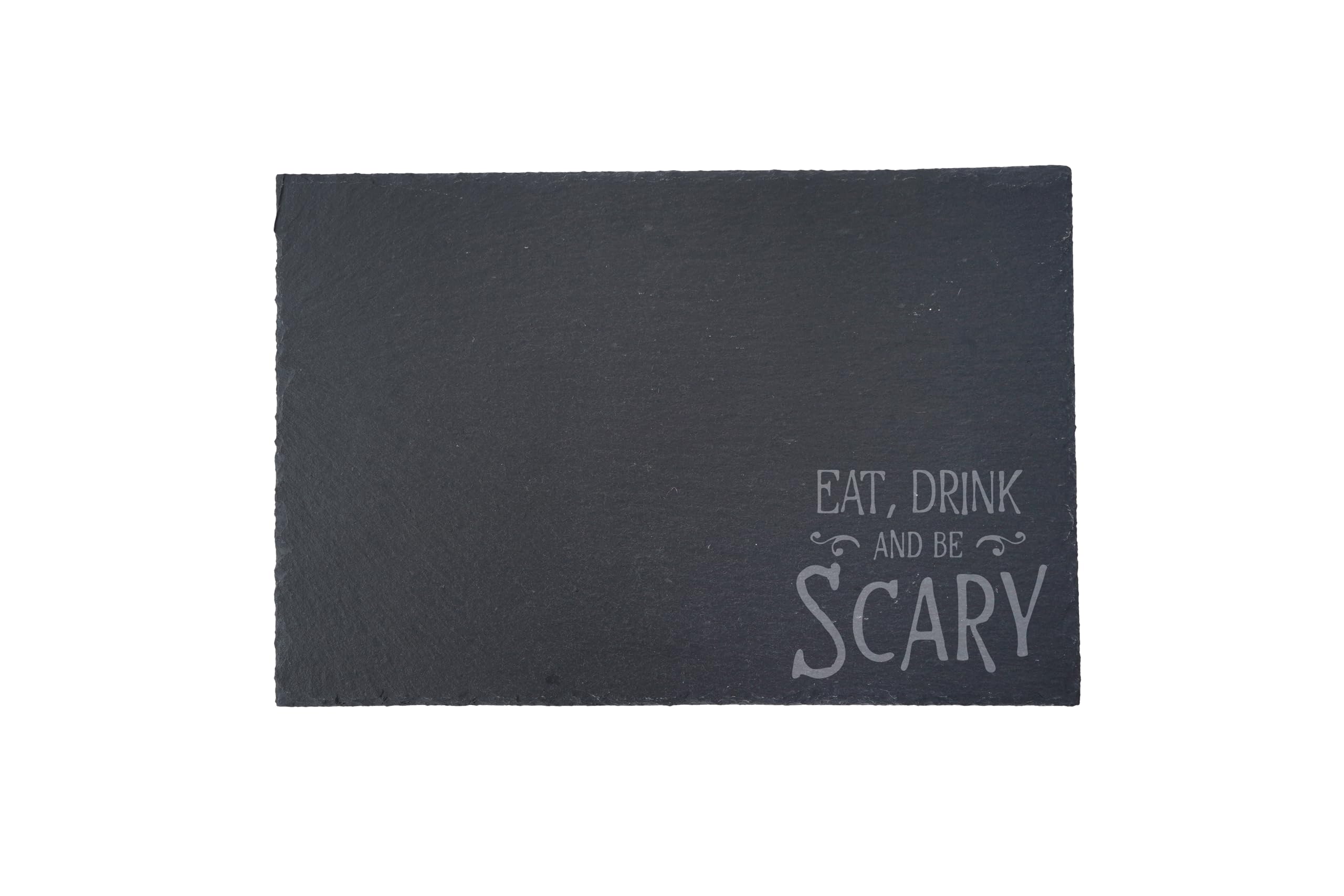 CGB Giftware | Halloween 'Eat, Drink and Be Scary' Slate Serving Board in Gift Box | Halloween | Cheeseboard | Dining | Serveware | Homeware | Dinner Party | GB07824