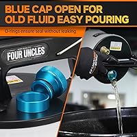 Vista 5 de FOUR UNCLES Kit de bomba de vacío de purga de frenos de 2 litros, extractor neumático de líquido de frenos con botella de recarga de 1 litro