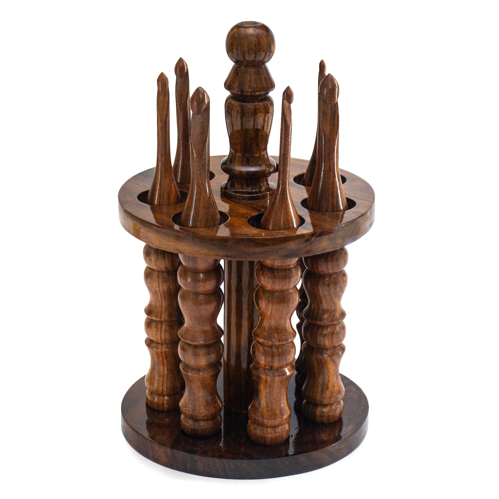 THE KNOX CRAFT - Crochet Hooks Set of 7 (4mm to 10mm), Wood Crochet Hook Ergonomic Soft Grip, Crochet Hooks for Crocheting Yarn, Perfect Knitting Gift (Set of 7 with Crochet Holder)