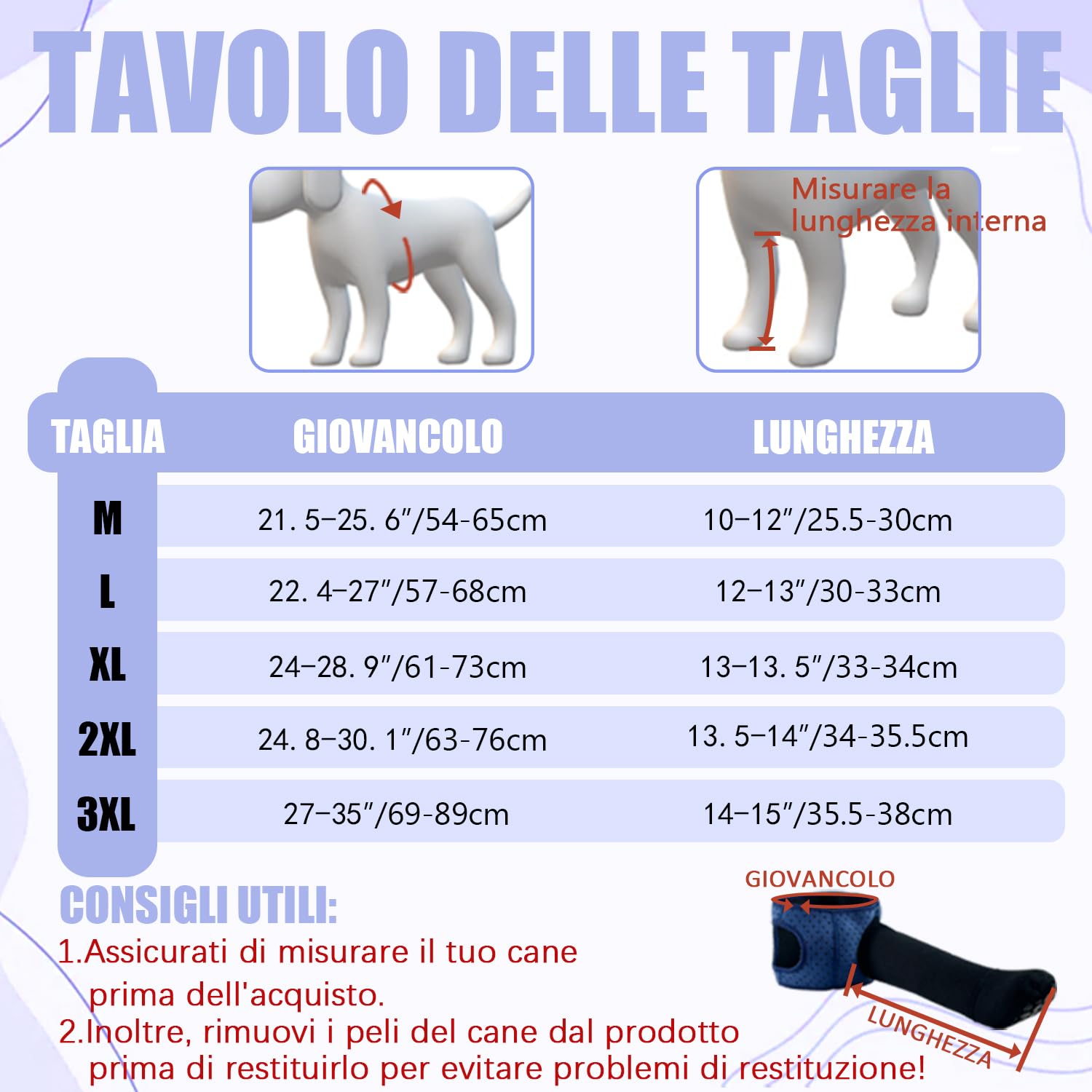 COODEO Calzini Protettivi per Cani Antileccatura, Copri Zampe con Suola Antiscivolo per Protezione Ferite e Guarigione, Scarpette Impermeabili (Blu, 3XL_Sinistra)