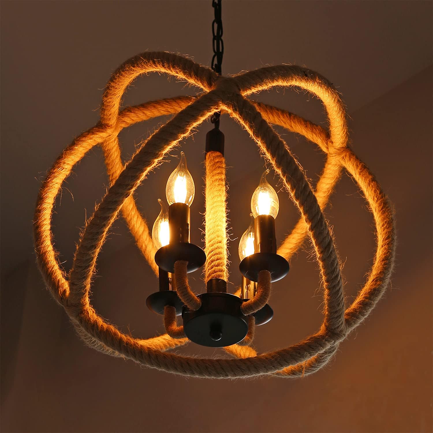 Flame Shape LED Chandelier - 4 Watt Equivalent 40W LED Candelabra Bulbs, Warm White 450LM, Dimmable - E26 Base, 6 Pack