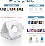 Plus récent Ankilo 3 en 1 Chargeur sans fil pliable, Plaque de recharge sans fil magnétique rapide, Compatible avec iPhone 14/13/12/SE/11/XR,Samsung Galaxy, Montre Apple,AirPods Pro, Adaptateur de port de type C non inclus