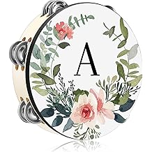 Tambourines for Adult 10 Inch Church Christian Dance Tambourine Double Row Jingle Bible Hand Bell Drum for Church Pray Party Percussion Musical Instrument Hand Bell Clap DrumA