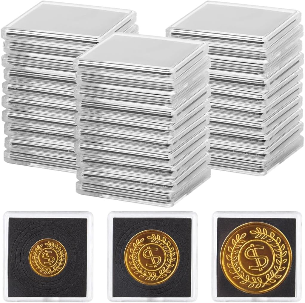 Amazon.com: Chewtoyo Dollar Display Boxes 2 X 2 Inch, Coin Display ...