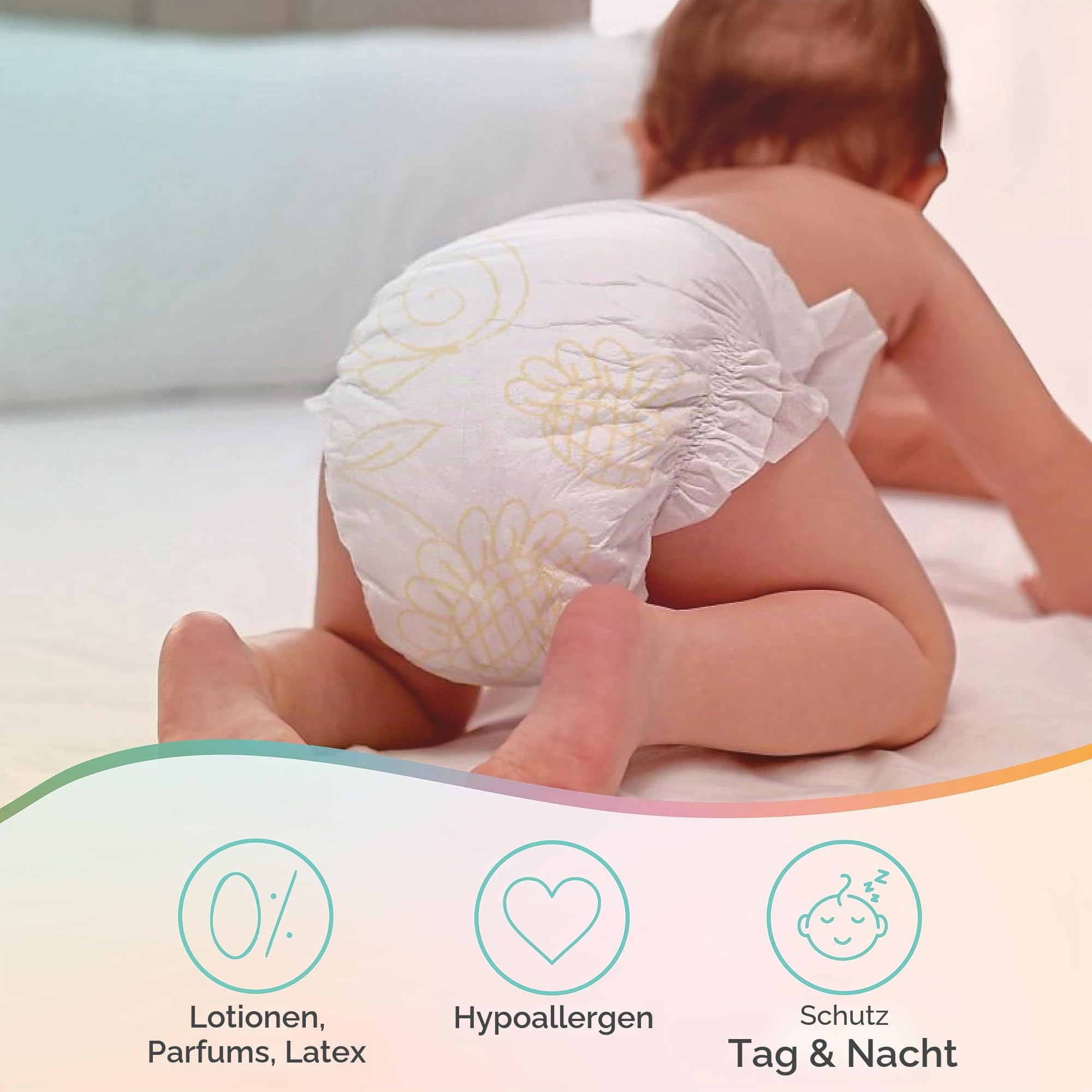 Pillo Windeln 2 - Karton mit 186 Windeln, 6 Packungen mit 31 Windeln Größe 2 - Mini (4-8 kg) - Windel Neugeborene, Baby Diapers