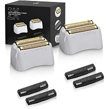 Shaver Replacement Foil and Cutter, Shaving Replacement Heads Compatible with andis 17150TS-1/17155/17200 Shaver, 2 Pack, Grey